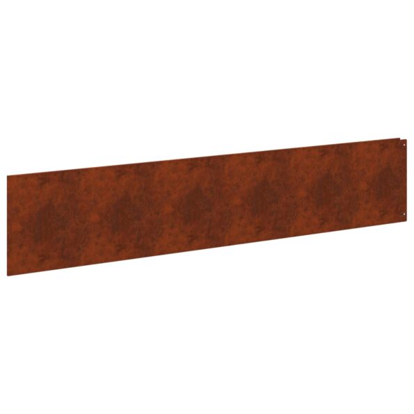 vidaXL Obrubník trávnika 10 pcs 100 x 22 cm Oceľ Hrdzavý – Obrázok 2
