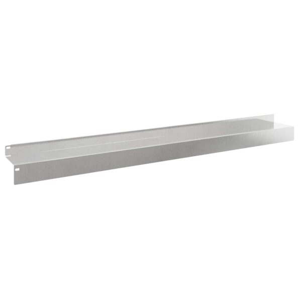 vidaXL Obrubník trávnika 20 pcs 100 x 10 x 8 cm Oceľ Strieborná – Obrázok 2
