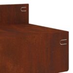 vidaXL Obrubník trávnika 10 pcs 100 x 10 x 8 cm Oceľ Hrdzavý – Obrázok 6