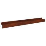 vidaXL Obrubník trávnika 30 pcs 100 x 10 x 8 cm Oceľ Hrdzavý – Obrázok 2