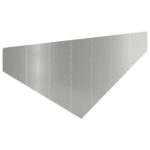 vidaXL Obrubník trávnika 4 pcs 100 x 45 cm Oceľ Strieborná – Obrázok 4