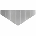 vidaXL Obrubník trávnika 4 pcs 100 x 45 cm Oceľ Strieborná – Obrázok 5