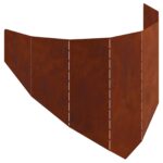 vidaXL Obrubník trávnika 100 x 45 cm Oceľ Hrdzavý – Obrázok 2