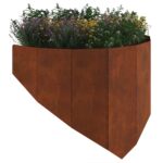 vidaXL Obrubník trávnika 100 x 45 cm Oceľ Hrdzavý – Obrázok 3