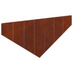 vidaXL Obrubník trávnika 4 pcs 100 x 45 cm Oceľ Hrdzavý – Obrázok 5