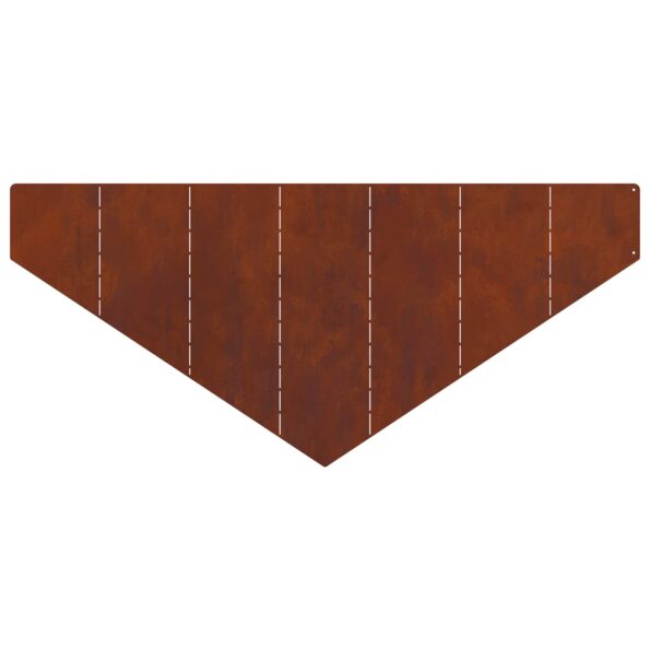 vidaXL Obrubník trávnika 4 pcs 100 x 45 cm Oceľ Hrdzavý – Obrázok 6