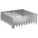vidaXL Obrubník trávnika 60 x 60 x 20 cm Oceľ Strieborná – Obrázok 2