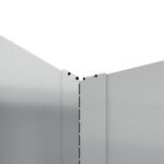 vidaXL Obrubník trávnika 60 x 60 x 20 cm Oceľ Strieborná – Obrázok 5