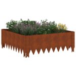 vidaXL Obrubník trávnika 60 x 60 x 20 cm Oceľ Hrdzavý – Obrázok 3