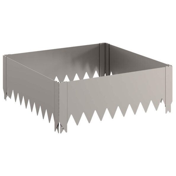 vidaXL Obrubník trávnika 60 x 60 x 20 cm Oceľ Hrdzavý – Obrázok 4