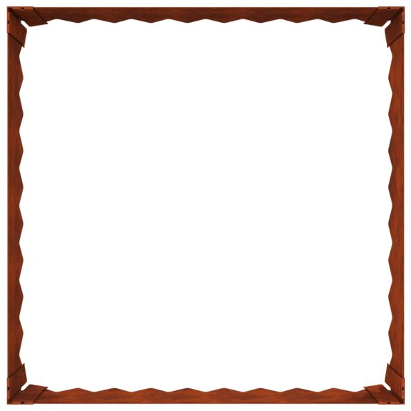 vidaXL Obrubník trávnika 60 x 60 x 20 cm Oceľ Hrdzavý – Obrázok 5