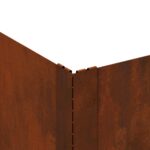 vidaXL Obrubník trávnika 60 x 60 x 20 cm Oceľ Hrdzavý – Obrázok 6