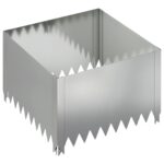 vidaXL Obrubník trávnika 60 x 60 x 35 cm Oceľ Strieborná – Obrázok 2