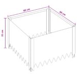 vidaXL Obrubník trávnika 60 x 60 x 35 cm Oceľ Strieborná – Obrázok 8