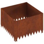 vidaXL Obrubník trávnika 60 x 60 x 35 cm Oceľ Hrdzavý – Obrázok 2