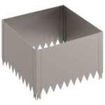 vidaXL Obrubník trávnika 60 x 60 x 35 cm Oceľ Hrdzavý – Obrázok 4