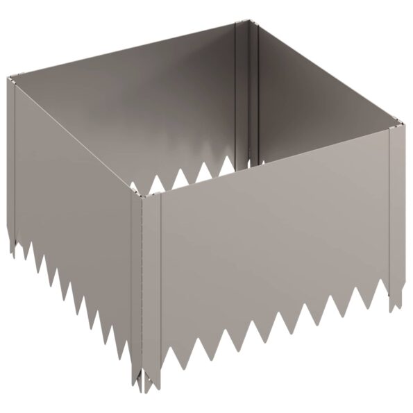 vidaXL Obrubník trávnika 60 x 60 x 35 cm Oceľ Hrdzavý – Obrázok 4
