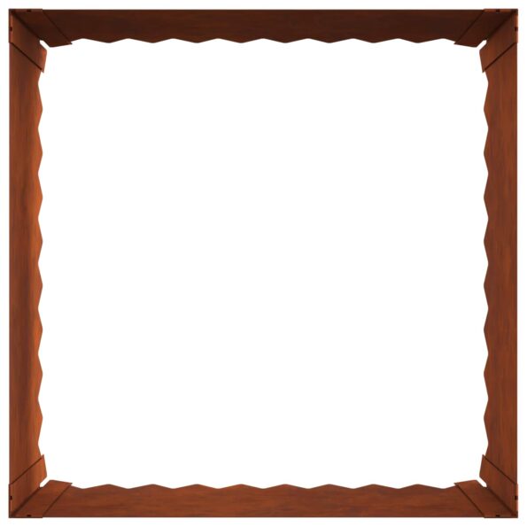 vidaXL Obrubník trávnika 60 x 60 x 35 cm Oceľ Hrdzavý – Obrázok 5