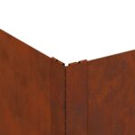 vidaXL Obrubník trávnika 60 x 60 x 35 cm Oceľ Hrdzavý – Obrázok 6