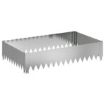 vidaXL Obrubník trávnika 100 x 60 x 20 cm Oceľ Strieborná – Obrázok 2