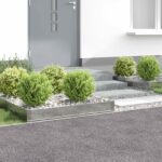 vidaXL Obrubník trávnika 4 pcs 100 x 60 x 20 cm Oceľ Strieborná