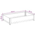 vidaXL Obrubník trávnika 4 pcs 100 x 60 x 20 cm Oceľ Hrdzavý – Obrázok 10