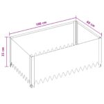 vidaXL Obrubník trávnika 4 pcs 100 x 60 x 35 cm Oceľ Hrdzavý – Obrázok 10