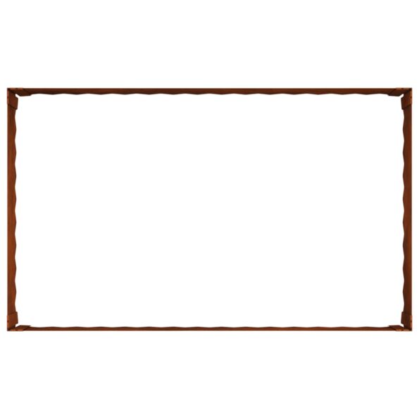 vidaXL Obrubník trávnika 4 pcs 100 x 60 x 35 cm Oceľ Hrdzavý – Obrázok 6