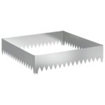 vidaXL Obrubník trávnika 100 x 100 x 20 cm Oceľ Strieborná – Obrázok 2