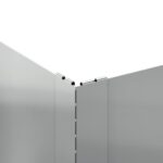 vidaXL Obrubník trávnika 100 x 100 x 20 cm Oceľ Strieborná – Obrázok 5