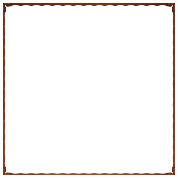 vidaXL Obrubník trávnika 100 x 100 x 20 cm Oceľ Hrdzavý – Obrázok 5