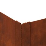 vidaXL Obrubník trávnika 100 x 100 x 20 cm Oceľ Hrdzavý – Obrázok 6