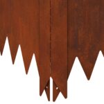 vidaXL Obrubník trávnika 100 x 100 x 20 cm Oceľ Hrdzavý – Obrázok 7