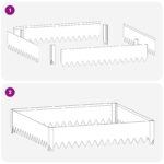 vidaXL Obrubník trávnika 100 x 100 x 20 cm Oceľ Hrdzavý – Obrázok 8