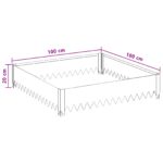 vidaXL Obrubník trávnika 100 x 100 x 20 cm Oceľ Hrdzavý – Obrázok 9