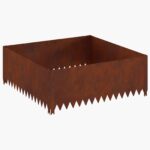 vidaXL Obrubník trávnika 100 x 100 x 35 cm Oceľ Hrdzavý – Obrázok 2