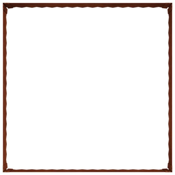 vidaXL Obrubník trávnika 100 x 100 x 35 cm Oceľ Hrdzavý – Obrázok 5
