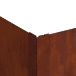 vidaXL Obrubník trávnika 100 x 100 x 35 cm Oceľ Hrdzavý – Obrázok 6