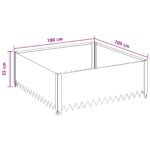 vidaXL Obrubník trávnika 100 x 100 x 35 cm Oceľ Hrdzavý – Obrázok 9