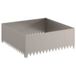 vidaXL Obrubník trávnika 4 pcs 100 x 100 x 35 cm Oceľ Hrdzavý – Obrázok 5