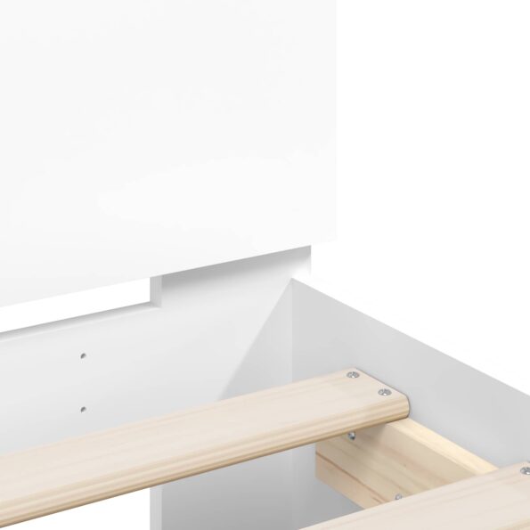 vidaXL Posteľový rám s LED Biela 80 x 200 cm Kompozitné drevo – Obrázok 8