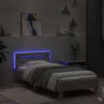 vidaXL Posteľový rám s LED Sivý Sonoma 80 x 200 cm Kompozitné drevo – Obrázok 3