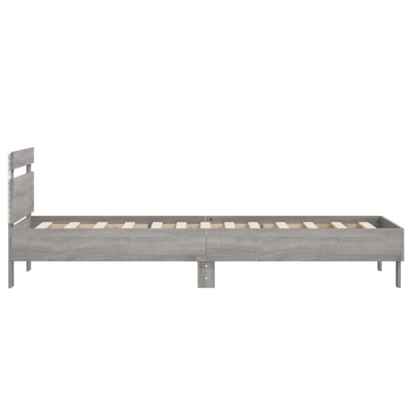 vidaXL Posteľový rám s LED Sivý Sonoma 80 x 200 cm Kompozitné drevo – Obrázok 6
