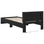 vidaXL Posteľový rám s LED Čierny dub 80 x 200 cm Kompozitné drevo – Obrázok 7