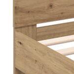 vidaXL Posteľový rám s LED Dub artisan 80 x 200 cm Kompozitné drevo – Obrázok 8