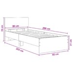 vidaXL Posteľový rám s LED Dub artisan 80 x 200 cm Kompozitné drevo – Obrázok 10
