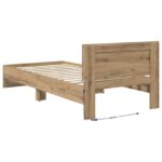 vidaXL Posteľový rám s LED Dub artisan 80 x 200 cm Kompozitné drevo – Obrázok 7