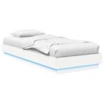 vidaXL Posteľový rám s LED Biela 80 x 200 cm Kompozitné drevo – Obrázok 2