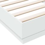vidaXL Posteľový rám s LED Biela 80 x 200 cm Kompozitné drevo – Obrázok 7