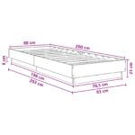 vidaXL Posteľový rám s LED Biela 80 x 200 cm Kompozitné drevo – Obrázok 9